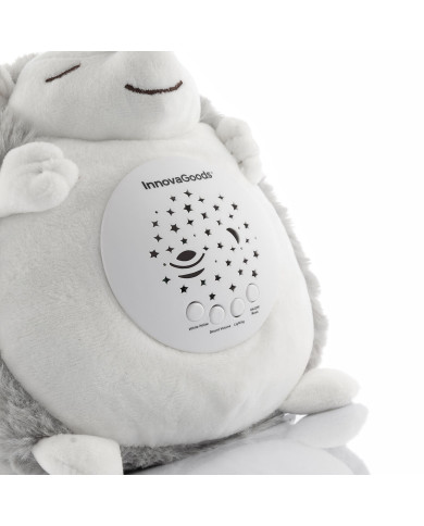 Hedgehog Soft Toy with White Noise and Nightlight Projector Spikey InnovaGoods