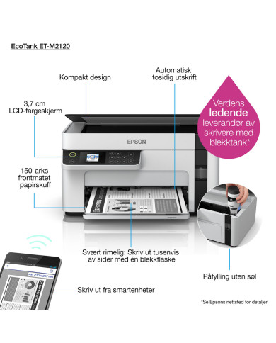 Multifunction Printer Epson EcoTank ET-M2120 (Refurbished A)