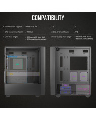 ATX Semi-tower Box Antec NX500M Black (Refurbished A)
