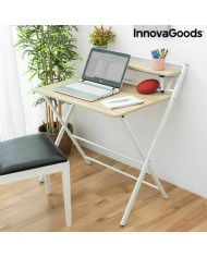 Folding Desk with Shelf InnovaGoods Tablezy Multicolour Wood (Refurbished A)