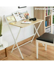 Folding Desk with Shelf InnovaGoods Tablezy Multicolour Wood (Refurbished A)