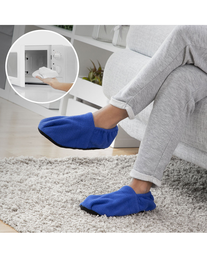 Microwavable Heated Slippers InnovaGoods Blue