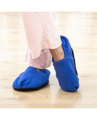 Microwavable Heated Slippers InnovaGoods Blue