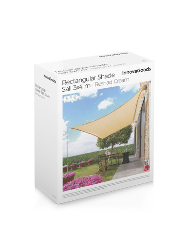 Rectangular Shade Sail Reshad InnovaGoods 3 x 4 m