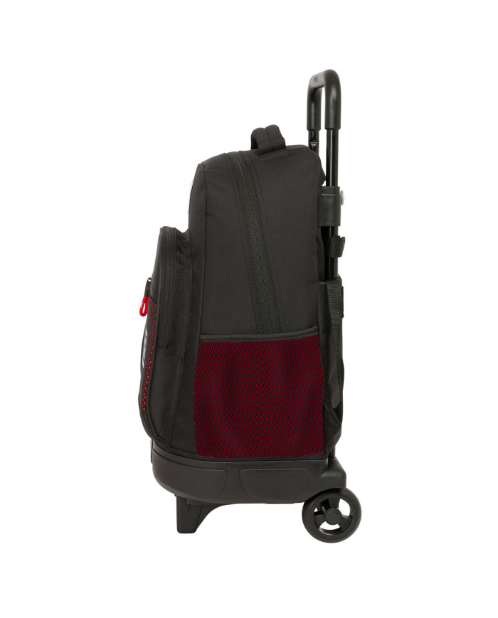 School Rucksack with Wheels Munich Vulcan Black 33 x 45 x 22 cm