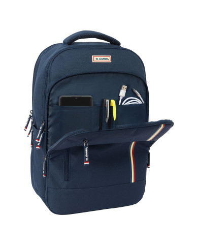 Rucksack for Laptop and Tablet with USB Output El Ganso Eclipse Navy Blue