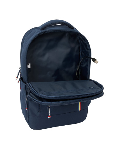 Rucksack for Laptop and Tablet with USB Output El Ganso Eclipse Navy Blue