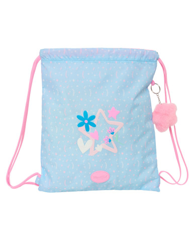 Backpack with Strings BlackFit8 Smile Blue Pink 35 x 40 x 1 cm