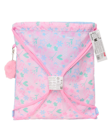 Backpack with Strings BlackFit8 Smile Blue Pink 35 x 40 x 1 cm
