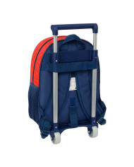 School Rucksack with Wheels Super Mario Trick Red Dark blue 28 x 34 x 10 cm