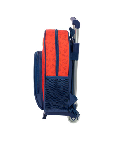 School Rucksack with Wheels Super Mario Trick Red Dark blue 28 x 34 x 10 cm
