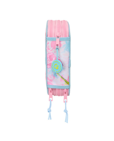 School Case with Accessories Barbie Painterly Pink Sky blue 12,5 x 19,5 x 5,5 cm 37 Pieces