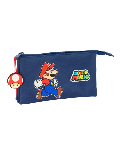 Triple Carry-all Super Mario Trick Red Dark blue 22 x 12 x 3 cm