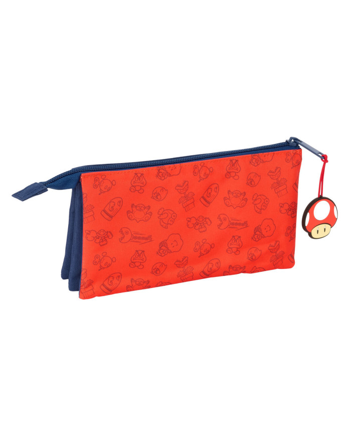 Triple Carry-all Super Mario Trick Red Dark blue 22 x 12 x 3 cm