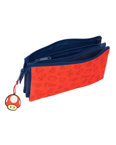 Triple Carry-all Super Mario Trick Red Dark blue 22 x 12 x 3 cm