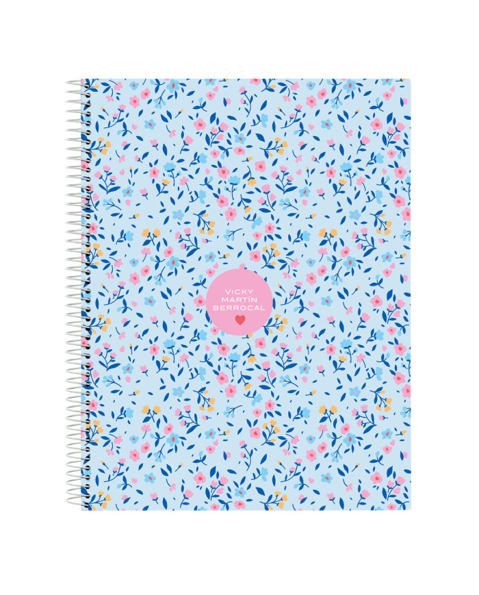 Notebook Vicky Martín Berrocal Paraíso Blue Pink A4 120 Sheets