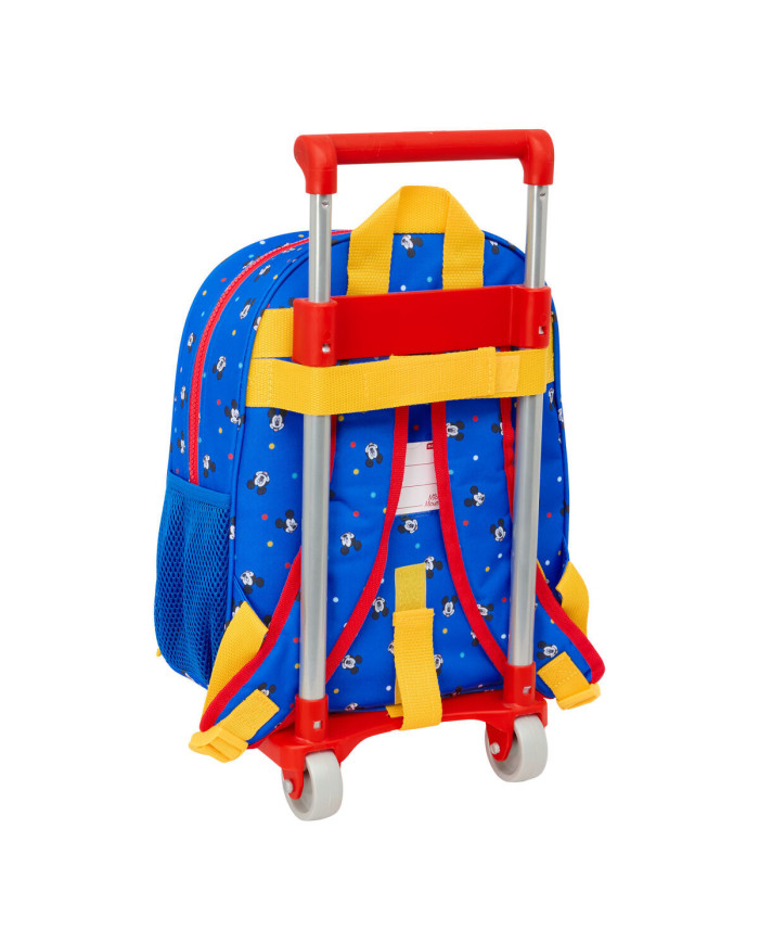 School Rucksack with Wheels Mickey Mouse Clubhouse Good day Blue 28 x 34 x 10 cm