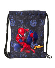 Backpack with Strings Spider-Man Attack Black 26 x 34 x 1 cm