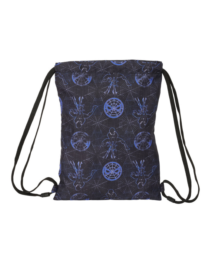Backpack with Strings Spider-Man Attack Black 26 x 34 x 1 cm