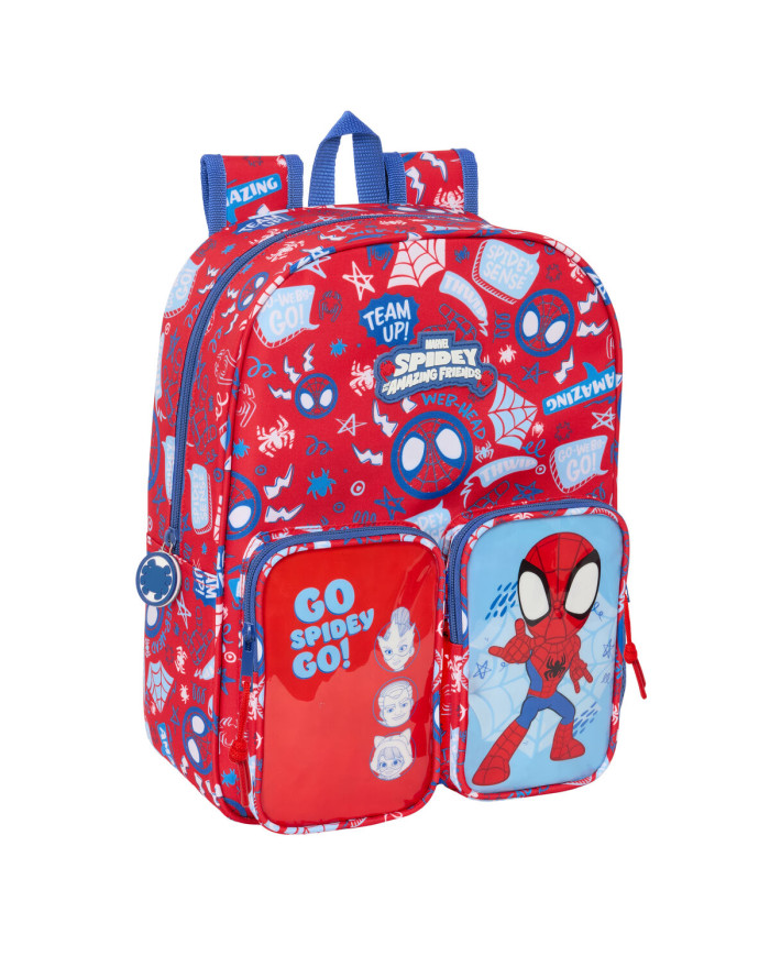 School Bag Spider-Man Rescue Blue Red 26 x 34 x 11 cm
