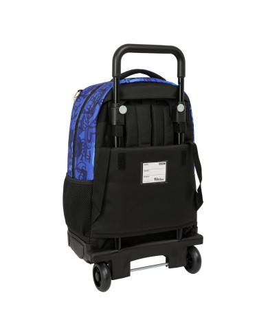 School Rucksack with Wheels El Niño Roller Blue Black 33 x 45 x 22 cm