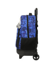 School Rucksack with Wheels El Niño Roller Blue Black 33 x 45 x 22 cm