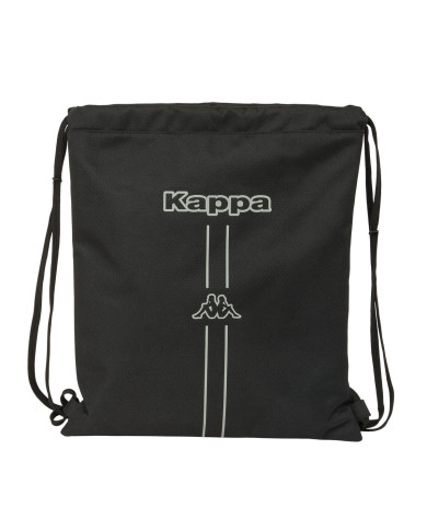 Backpack with Strings Kappa Dark Black 35 x 40 x 1 cm