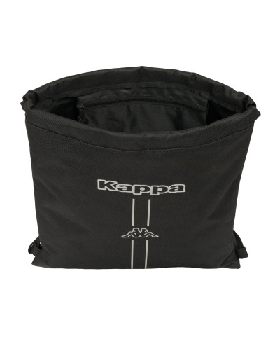 Backpack with Strings Kappa Dark Black 35 x 40 x 1 cm