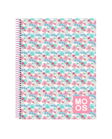 Notebook Moos Flores Multicolour A4 120 Sheets