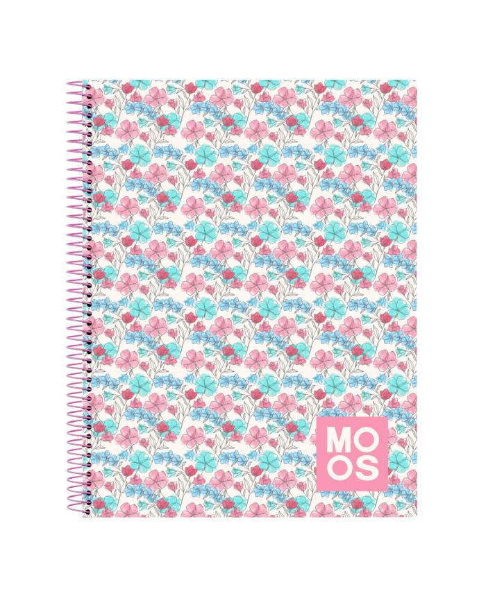 Notebook Moos Flores Multicolour A4 120 Sheets