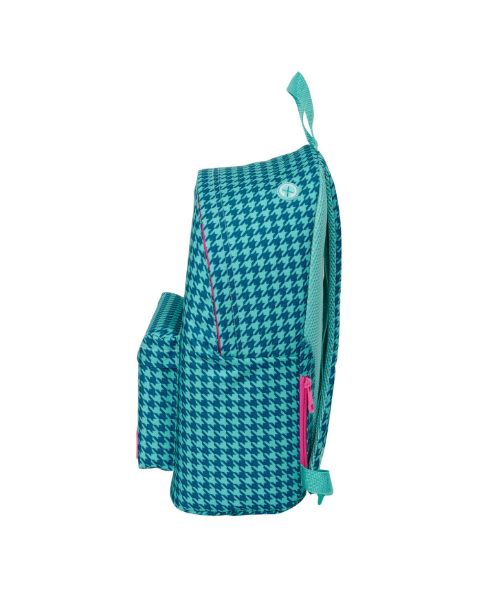 Laptop Backpack Nait Nait Pata de gallo verde Green 31 x 41 x 16 cm