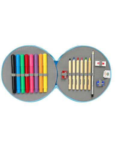 Pencil Case The Paw Patrol Pups rule Blue 18 Pieces