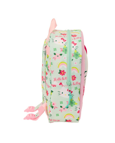 School Bag Hello Kitty Green Pink 22 x 27 x 10 cm 3D