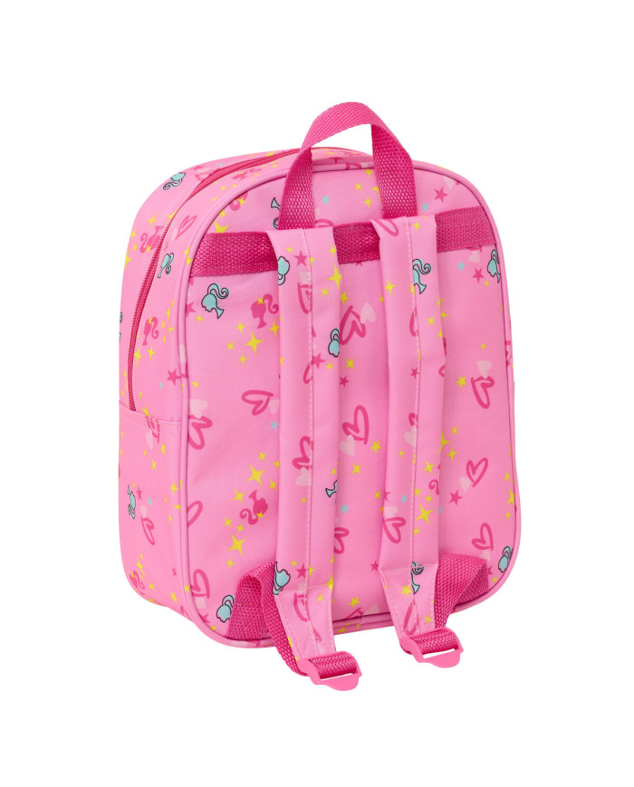 School Bag Barbie Pink Fuchsia 22 x 27 x 10 cm 3D