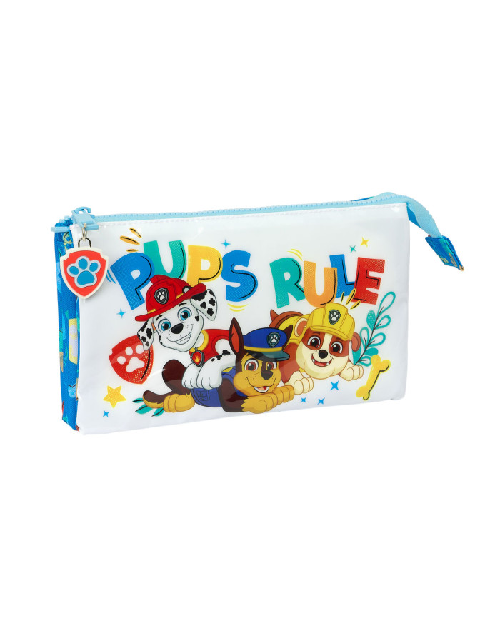 Triple Carry-all The Paw Patrol Pups rule Blue 22 x 12 x 3 cm