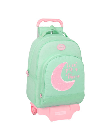 School Rucksack with Wheels BlackFit8 Moon Green 32 x 42 x 15 cm