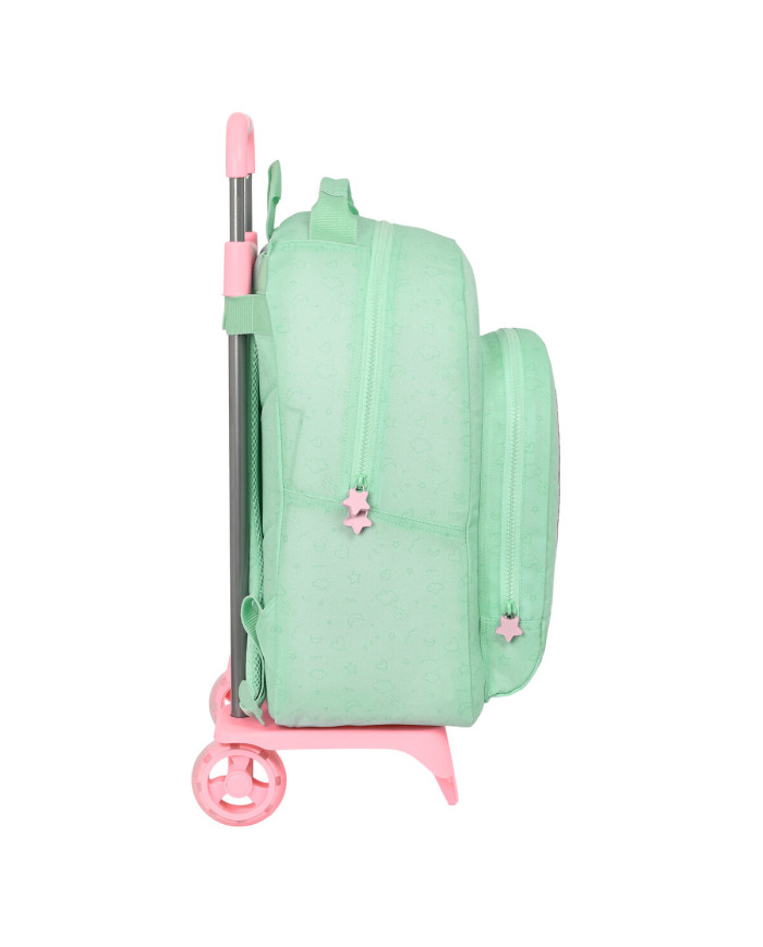 School Rucksack with Wheels BlackFit8 Moon Green 32 x 42 x 15 cm