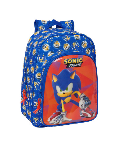 School Bag Sonic Prime Blue 26 x 34 x 11 cm