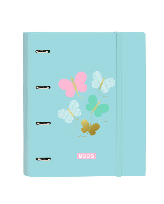 Ring binder Moos Butterflies Blue 27 x 32 x 3.5 cm
