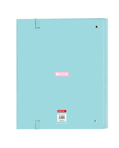 Ring binder Moos Butterflies Blue 27 x 32 x 3.5 cm