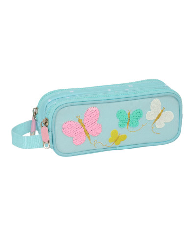 Double Carry-all Moos Butterflies Light Blue 21 x 8 x 6 cm