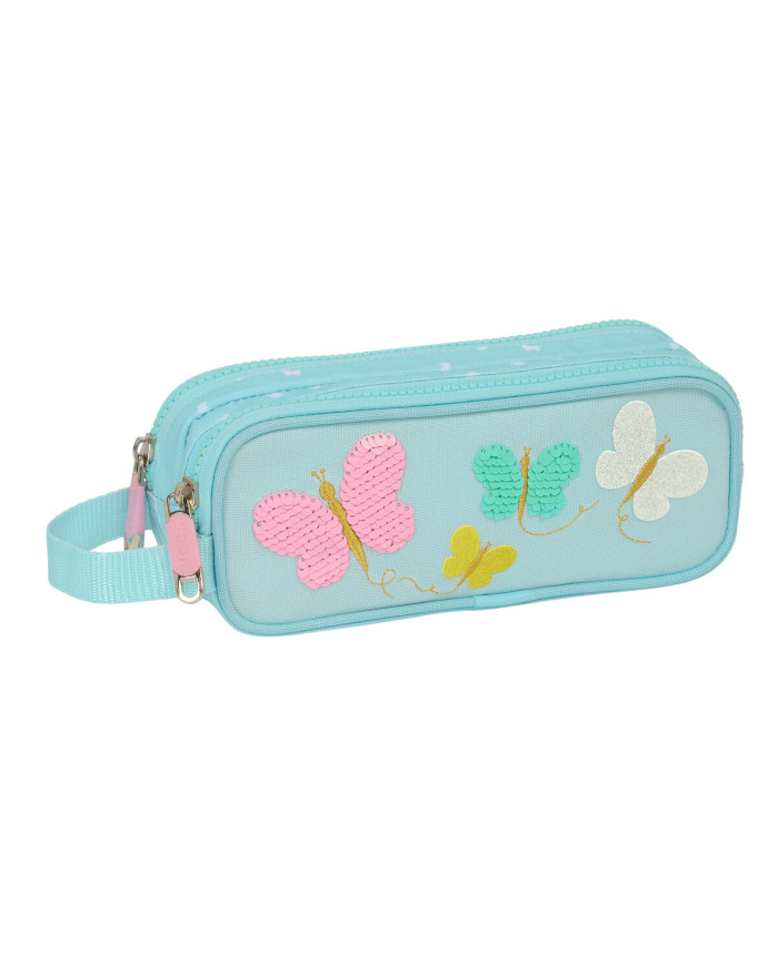 Double Carry-all Moos Butterflies Light Blue 21 x 8 x 6 cm
