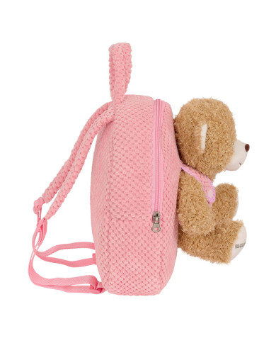 Child bag Safta Teddy Bear Pink 23 x 27 x 7,5 cm