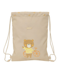 Backpack with Strings Safta Osito Beige 26 x 34 x 1 cm