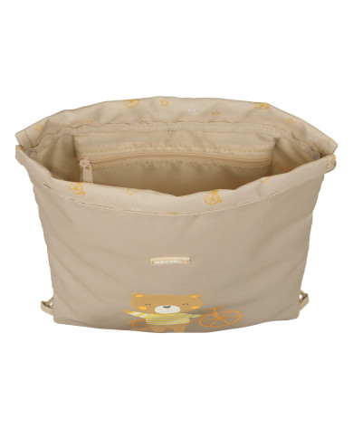 Backpack with Strings Safta Osito Beige 26 x 34 x 1 cm