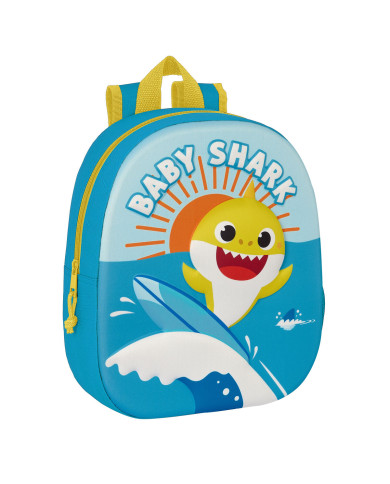 School Bag Baby Shark 3D 27 x 33 x 10 cm Blue