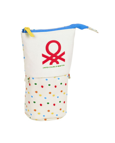 Pencil Holder Case Benetton Topitos White (8 x 19 x 6 cm)