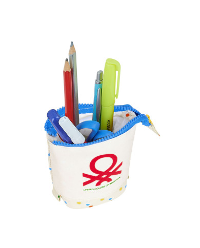 Pencil Holder Case Benetton Topitos White (8 x 19 x 6 cm)