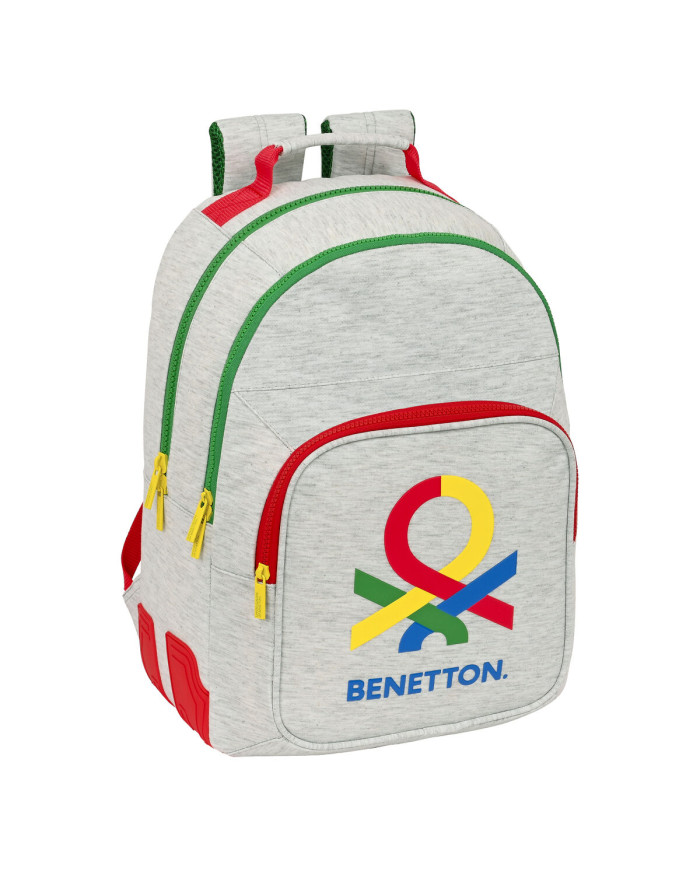 School Bag Benetton Pop Grey (32 x 42 x 15 cm)