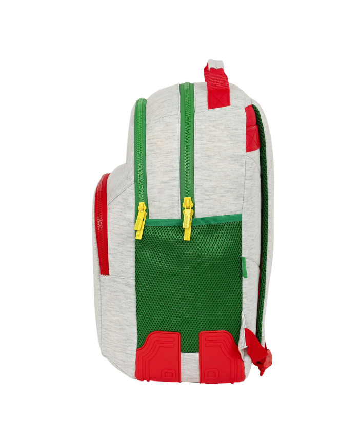 School Bag Benetton Pop Grey (32 x 42 x 15 cm)